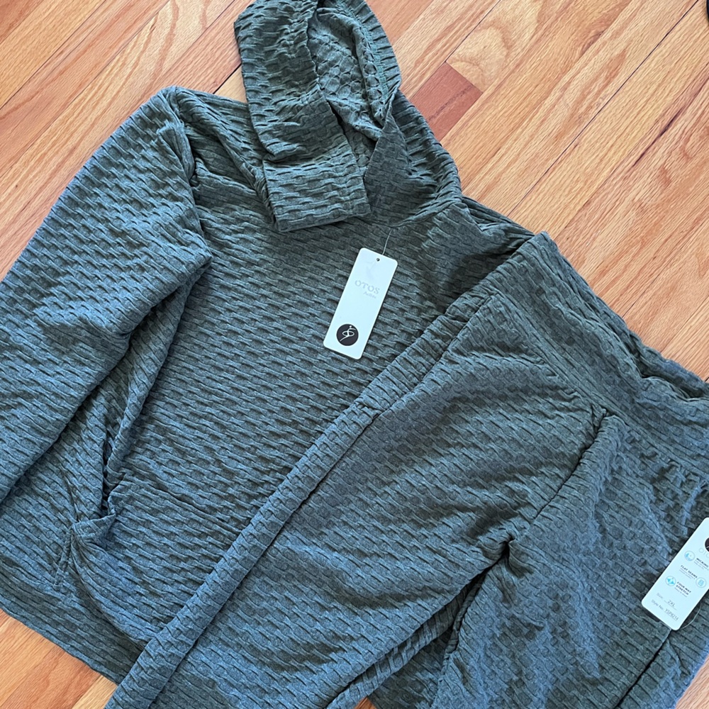 Otos Activewear Scrunch Butt Leggings Matching Hoodie Set Women’s Size 2X